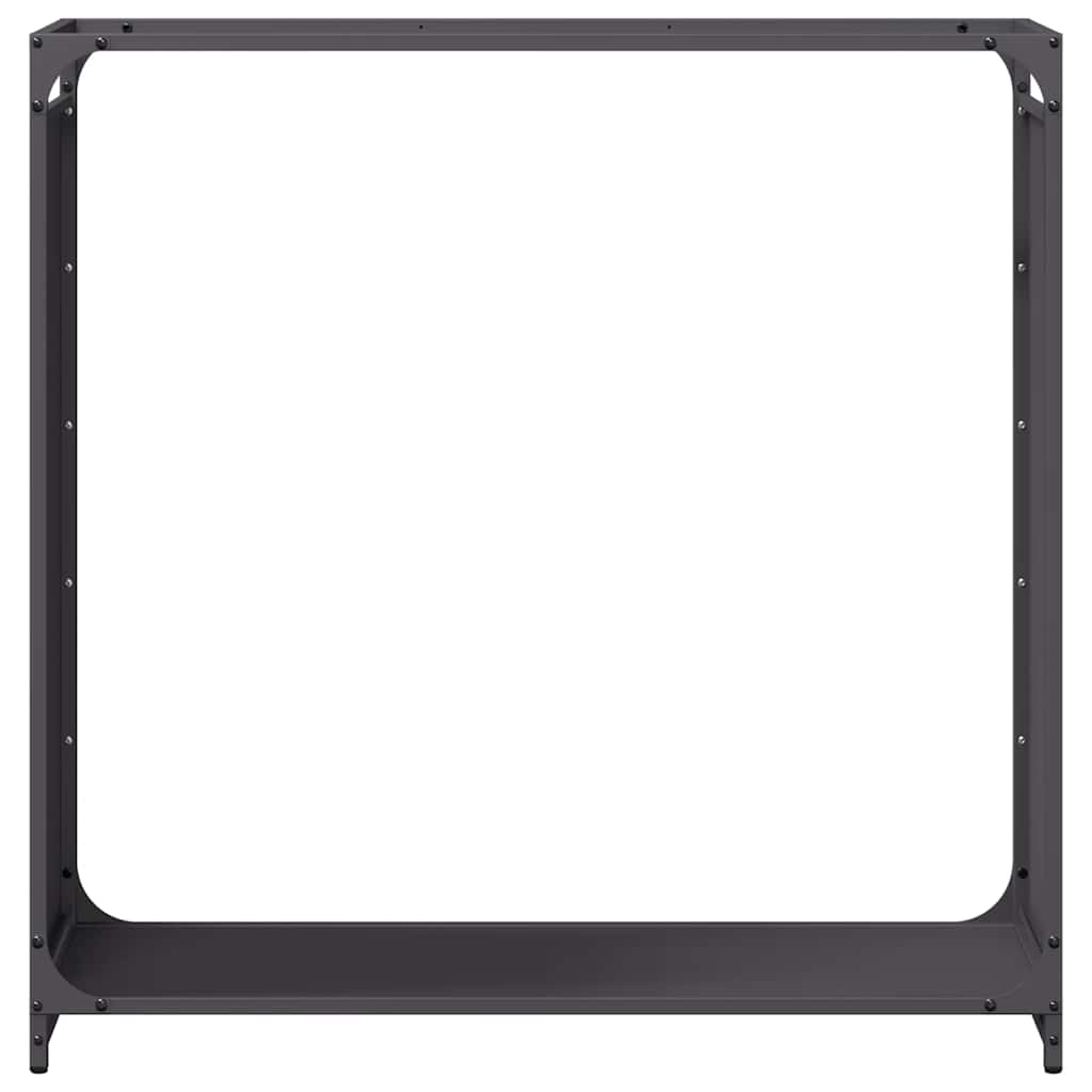 Rastrelliera per Legna da Ardere Nera 90x28x90 cm - homemem39