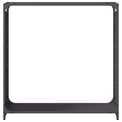 Rastrelliera per Legna da Ardere Nera 90x28x90 cm - homemem39