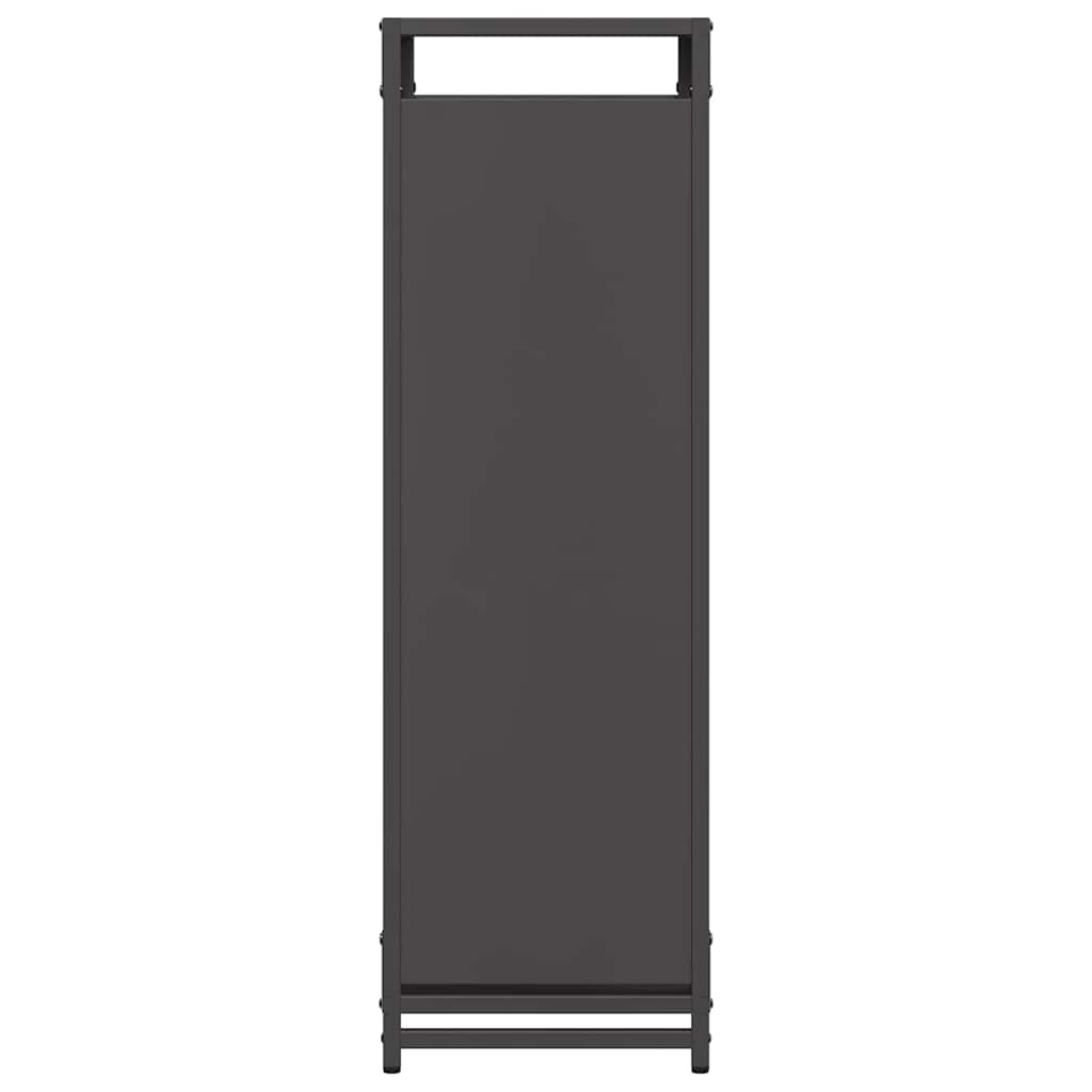 Rastrelliera per Legna da Ardere Nera 90x28x90 cm - homemem39