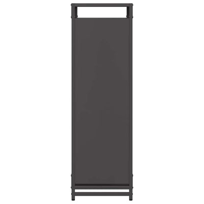 Rastrelliera per Legna da Ardere Nera 90x28x90 cm - homemem39