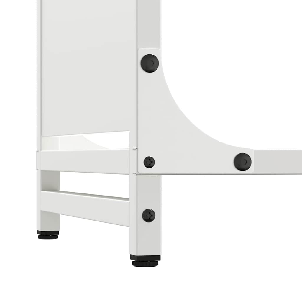 Rastrelliera per Legna da Ardere Bianca 90x28x90 cm - homemem39