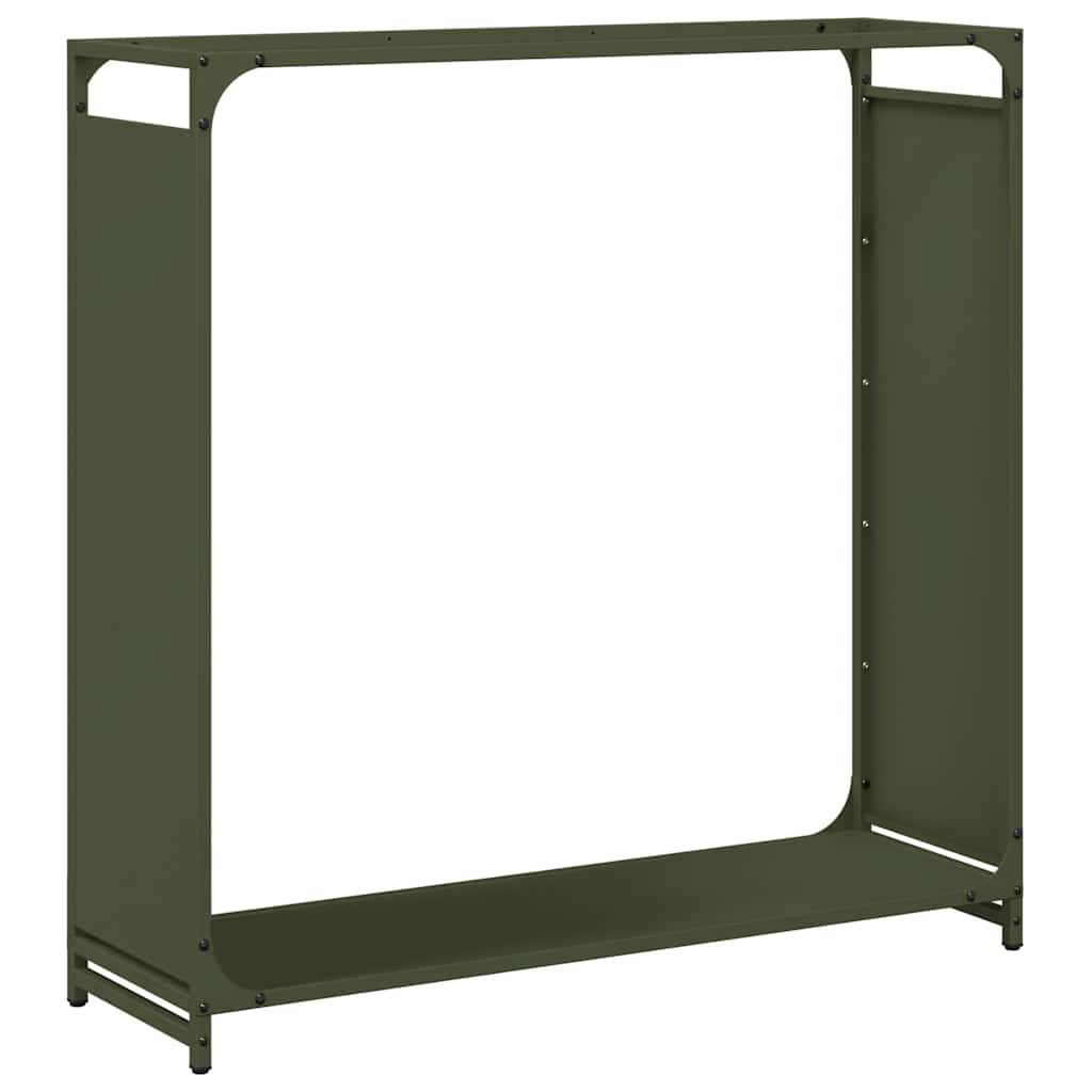 Rastrelliera per Legna da Ardere Verde Oliva 90x28x90 cm - homemem39