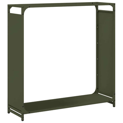 Rastrelliera per Legna da Ardere Verde Oliva 90x28x90 cm - homemem39