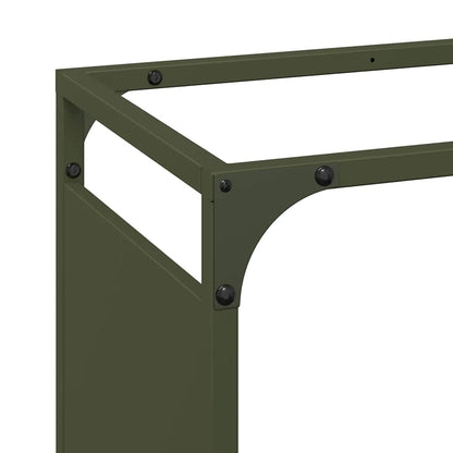 Rastrelliera per Legna da Ardere Verde Oliva 90x28x90 cm - homemem39