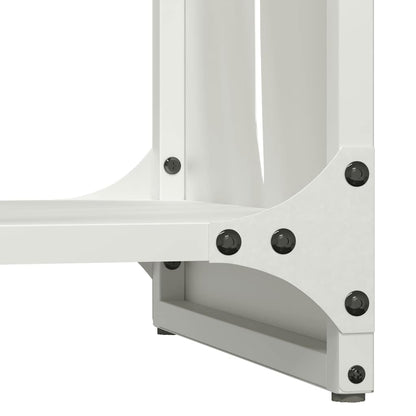 Rastrelliera per Legna da Ardere Bianca 40x30x80 cm - homemem39