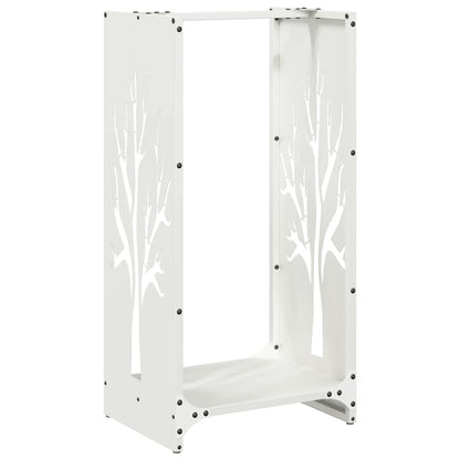 Rastrelliera per Legna da Ardere Bianca 40x30x80 cm - homemem39