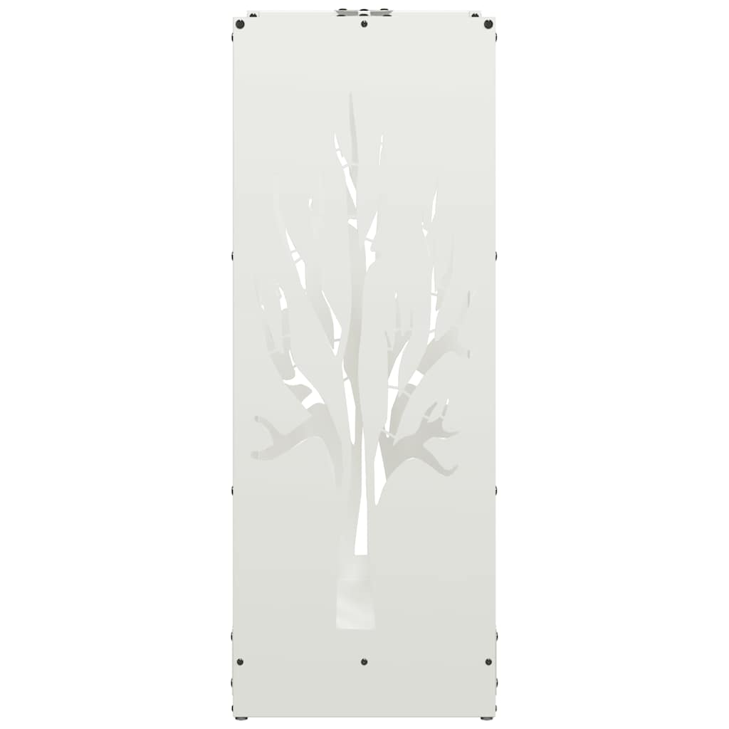 Rastrelliera per Legna da Ardere Bianca 40x30x80 cm - homemem39