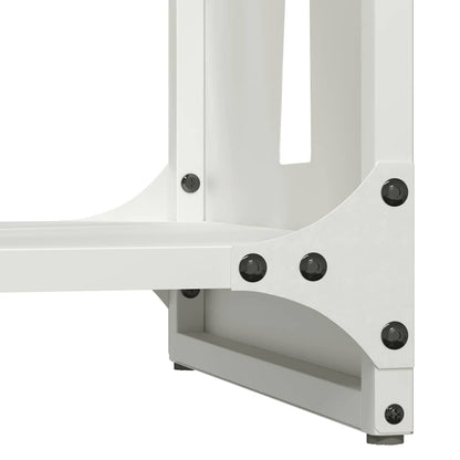 Rastrelliera per Legna da Ardere Bianca 40x30x80 cm - homemem39