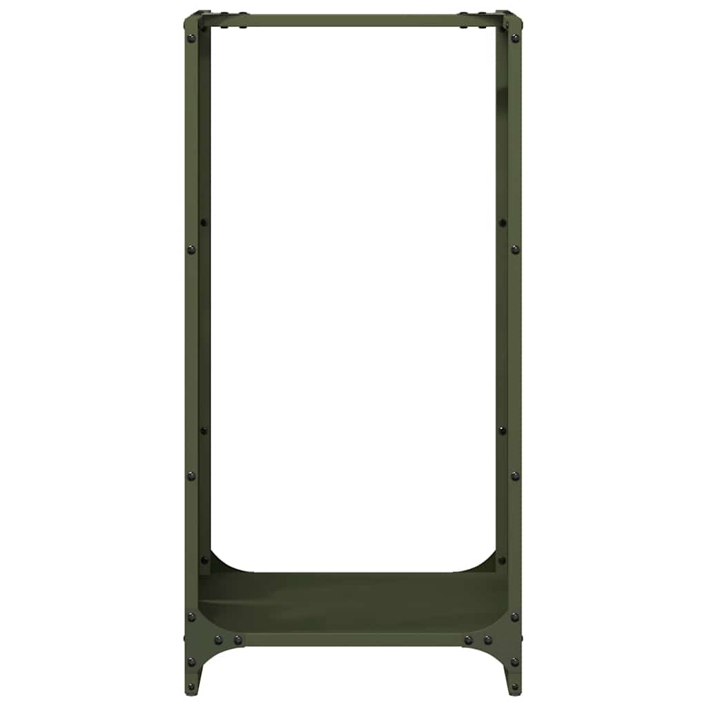 Rastrelliera per Legna da Ardere Verde Oliva 40x30x80 cm - homemem39