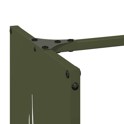 Rastrelliera per Legna da Ardere Verde Oliva 40x30x80 cm - homemem39