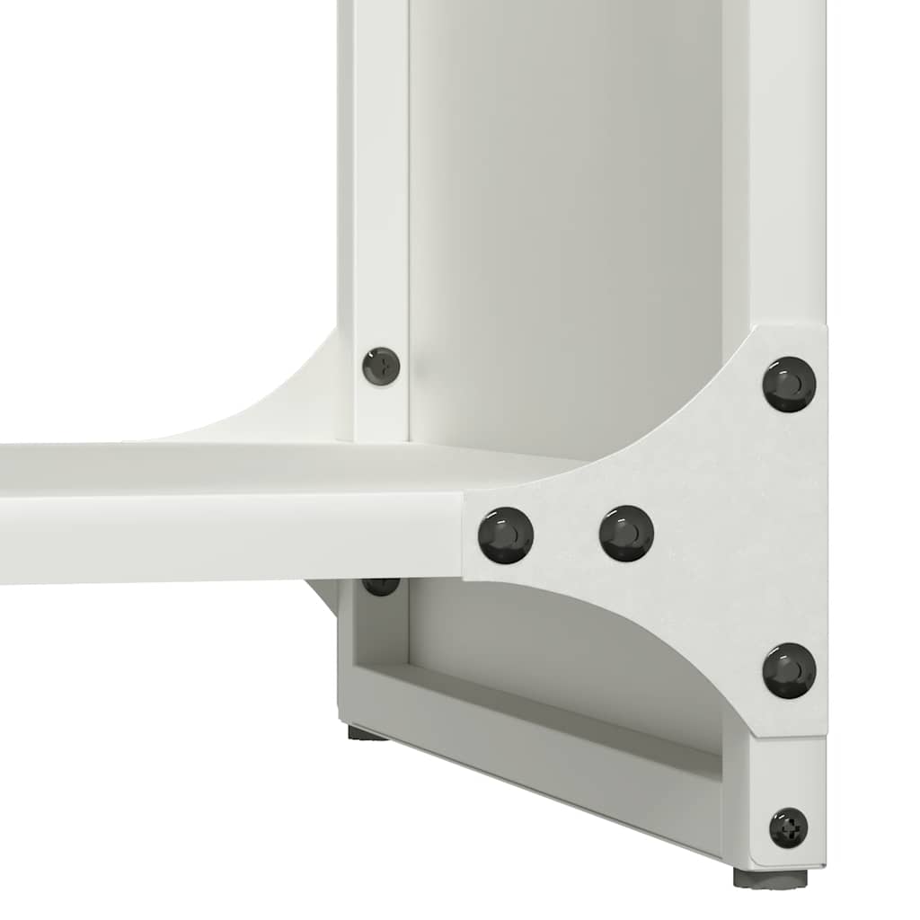 Rastrelliera per Legna da Ardere Bianca 40x30x80 cm - homemem39