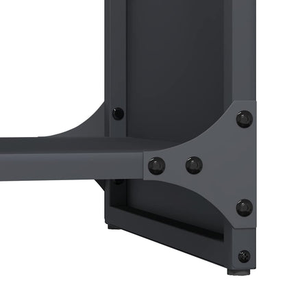 Rastrelliera per Legna da Ardere Antracite 40x30x80 cm - homemem39