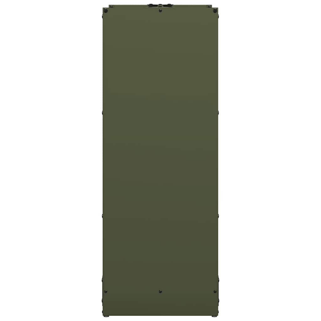 Rastrelliera per Legna da Ardere Verde Oliva 40x30x80 cm - homemem39