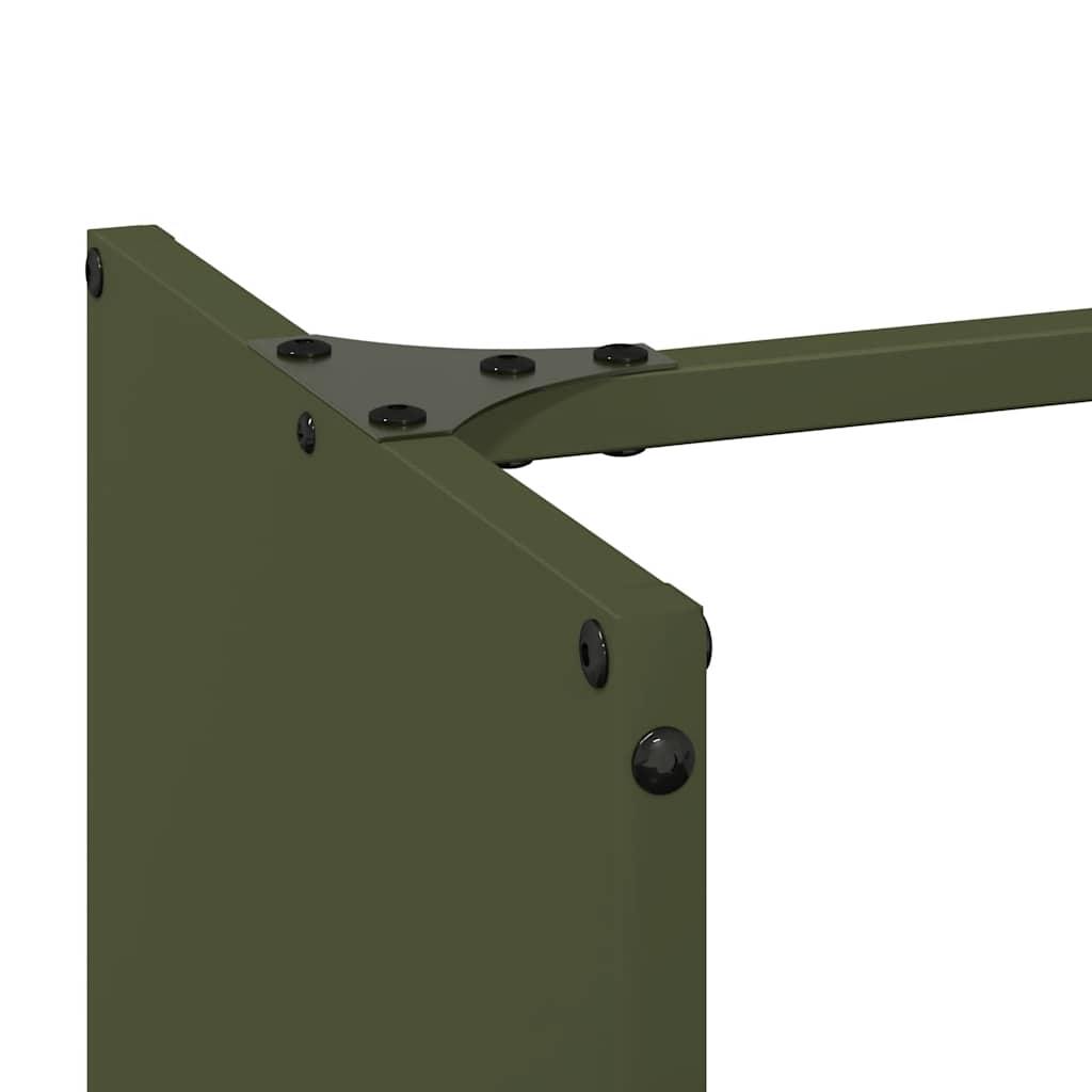 Rastrelliera per Legna da Ardere Verde Oliva 40x30x80 cm - homemem39