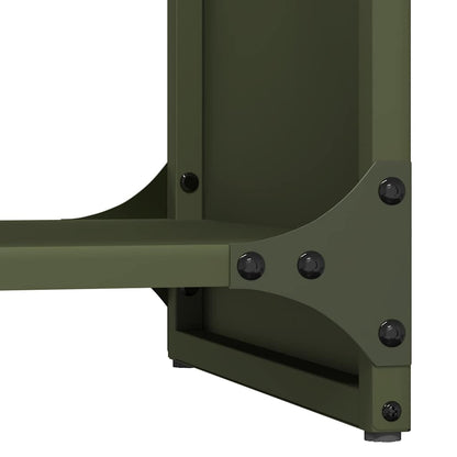 Rastrelliera per Legna da Ardere Verde Oliva 40x30x80 cm - homemem39