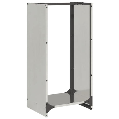 Rastrelliera per Legna da Ardere 40x30x80 cm in Acciaio Inox - homemem39