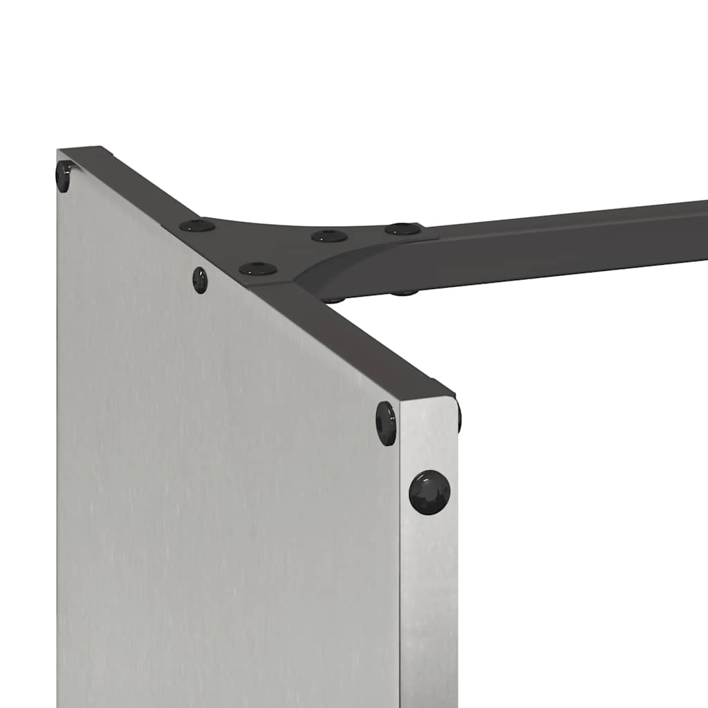 Rastrelliera per Legna da Ardere 40x30x80 cm in Acciaio Inox - homemem39