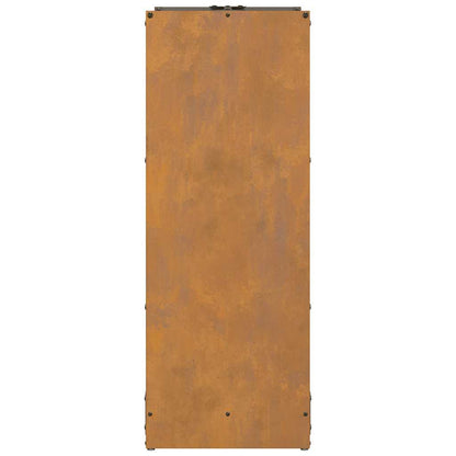 Rastrelliera per Legna da Ardere 40x30x80 cm in Acciaio Corten - homemem39