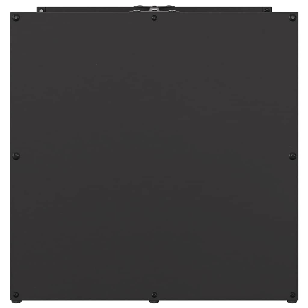 Rastrelliera per Legna da Ardere Nera 40x40x40 cm - homemem39