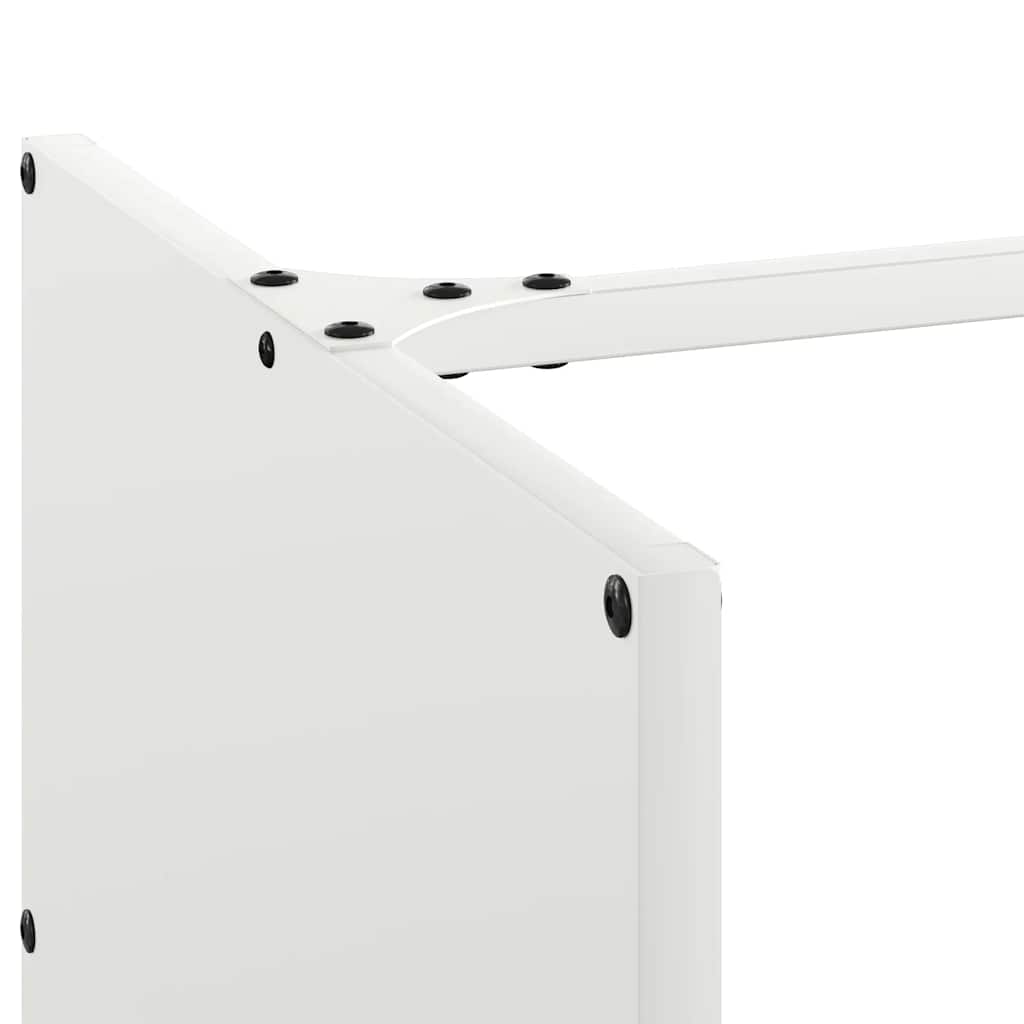 Rastrelliera per Legna da Ardere Bianca 40x40x40 cm - homemem39