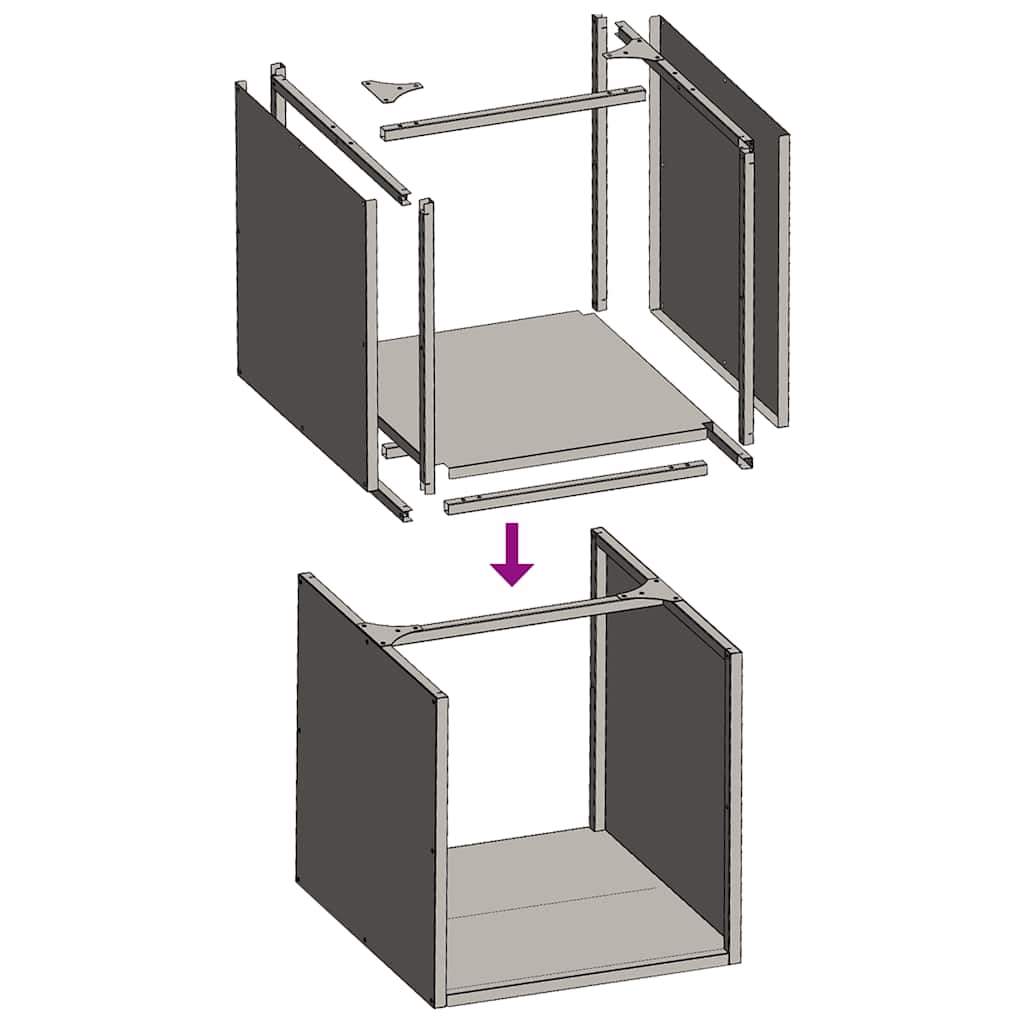 Rastrelliera per Legna da Ardere Bianca 40x40x40 cm - homemem39