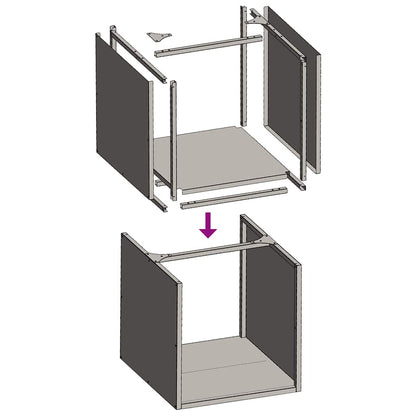 Rastrelliera per Legna da Ardere Bianca 40x40x40 cm - homemem39