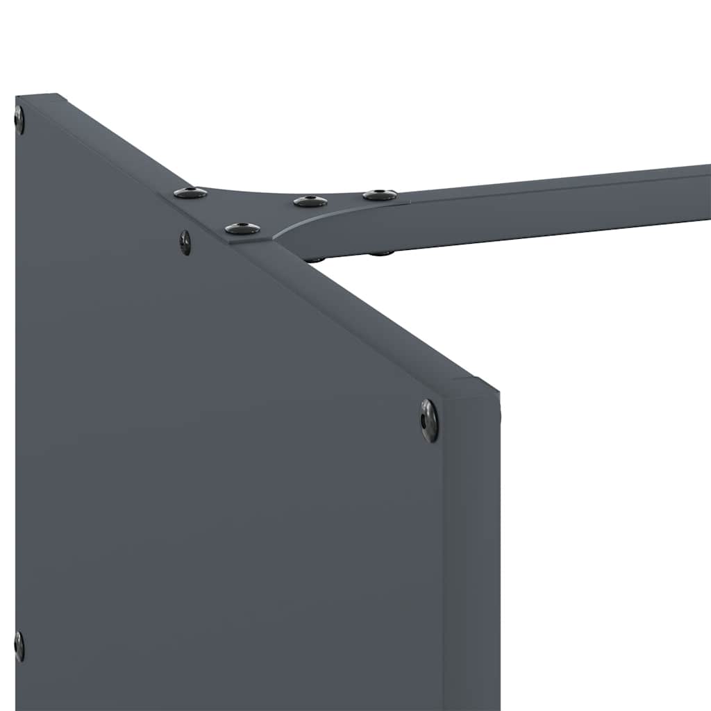 Rastrelliera per Legna da Ardere Antracite 40x40x40 cm - homemem39