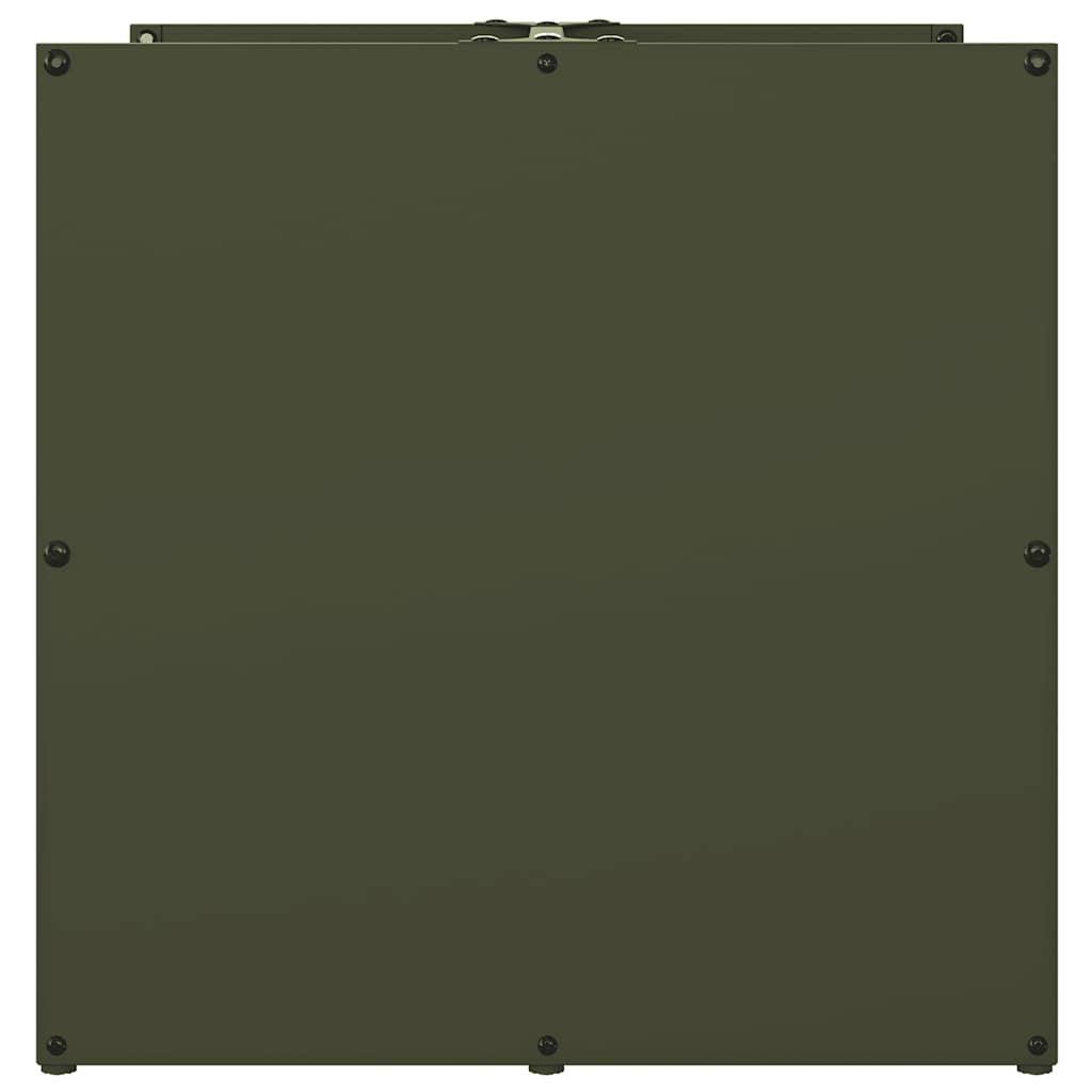 Rastrelliera per Legna da Ardere Verde Oliva 40x40x40 cm - homemem39