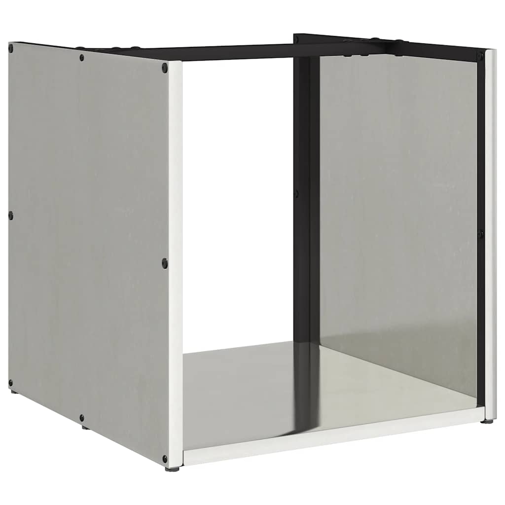 Rastrelliera per Legna da Ardere 40x40x40 cm in Acciaio Inox - homemem39