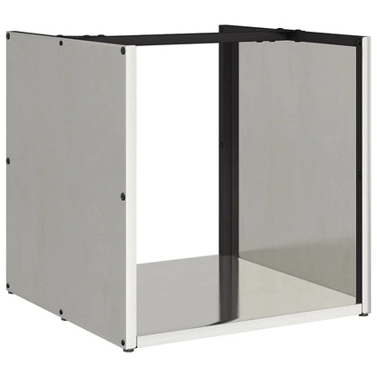 Rastrelliera per Legna da Ardere 40x40x40 cm in Acciaio Inox - homemem39