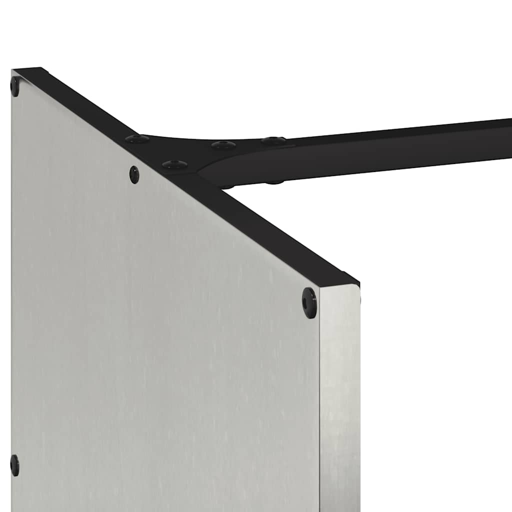 Rastrelliera per Legna da Ardere 40x40x40 cm in Acciaio Inox - homemem39