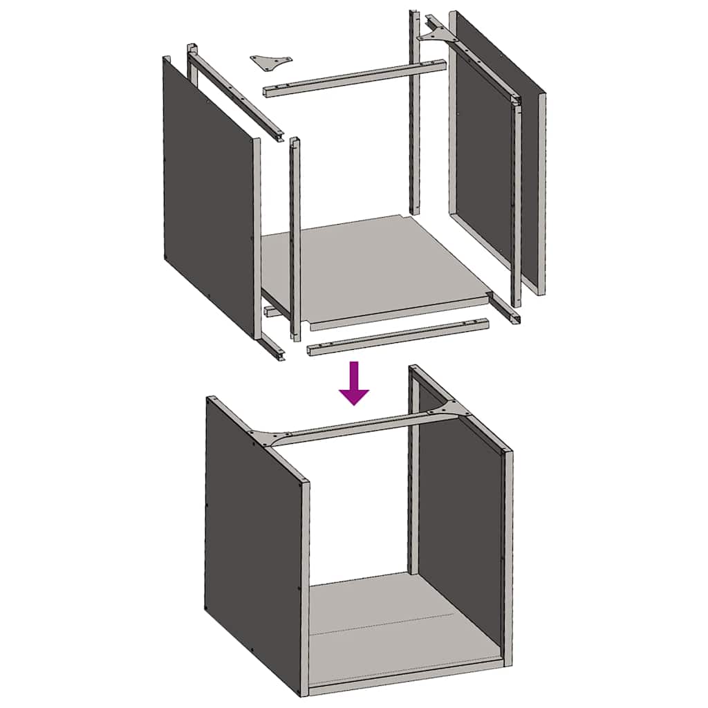 Rastrelliera per Legna da Ardere 40x40x40 cm in Acciaio Inox - homemem39