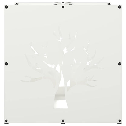 Rastrelliera per Legna da Ardere Bianca 40x40x40 cm - homemem39