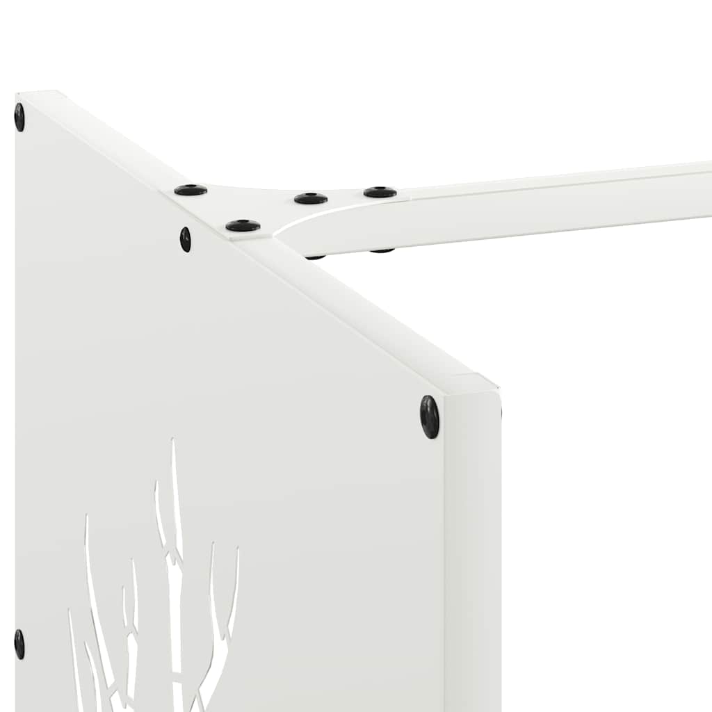 Rastrelliera per Legna da Ardere Bianca 40x40x40 cm - homemem39