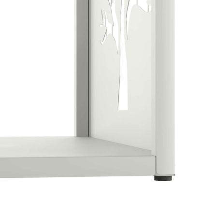 Rastrelliera per Legna da Ardere Bianca 40x40x40 cm - homemem39