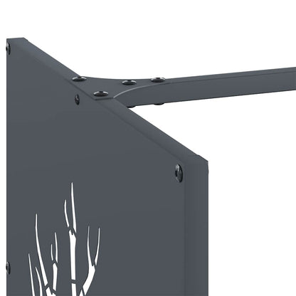 Rastrelliera per Legna da Ardere Antracite 40x40x40 cm - homemem39