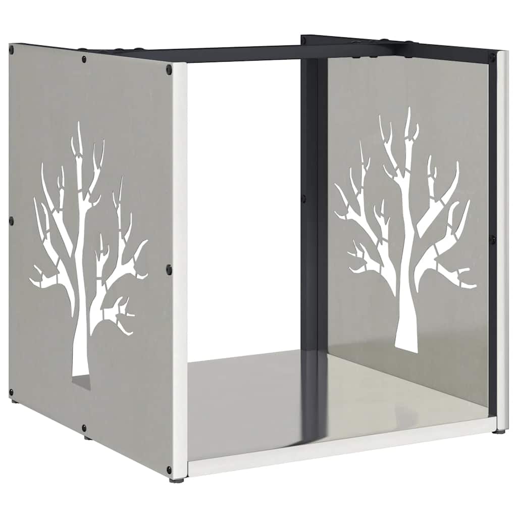 Rastrelliera per Legna da Ardere 40x40x40 cm in Acciaio Inox - homemem39