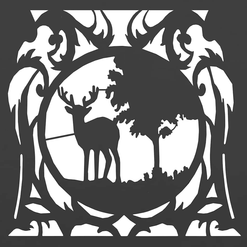 Rastrelliera per Legna da Ardere Nera 40x40x40 cm - homemem39