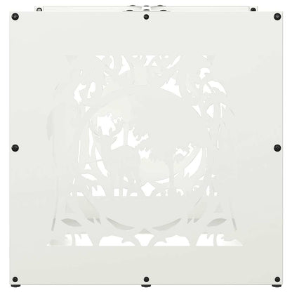 Rastrelliera per Legna da Ardere Bianca 40x40x40 cm