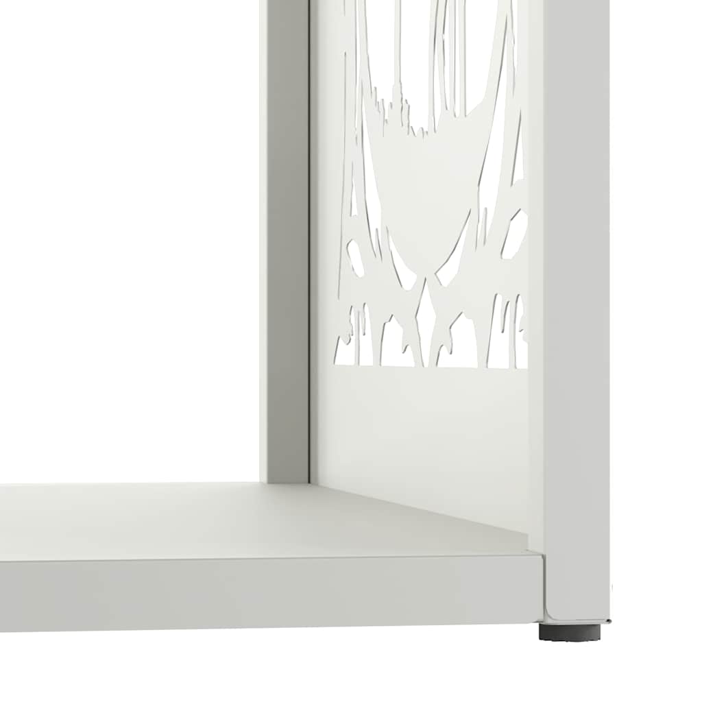 Rastrelliera per Legna da Ardere Bianca 40x40x40 cm