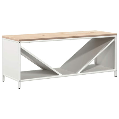 Rastrelliera per Legna da Ardere con Piano Bianca 100x40x60 cm - homemem39