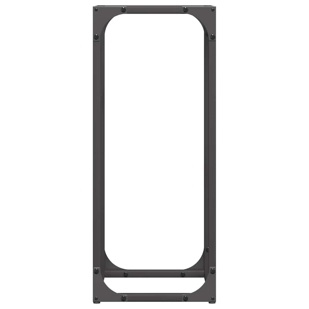 Rastrelliera per Legna da Ardere Nera 25x25x60 cm - homemem39