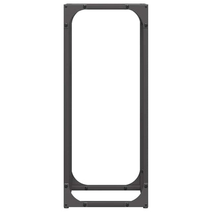 Rastrelliera per Legna da Ardere Nera 25x25x60 cm - homemem39