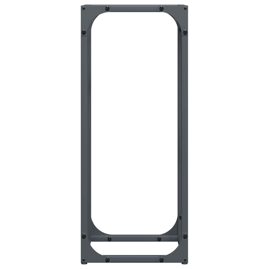 Rastrelliera per Legna da Ardere Antracite 25x25x60 cm - homemem39