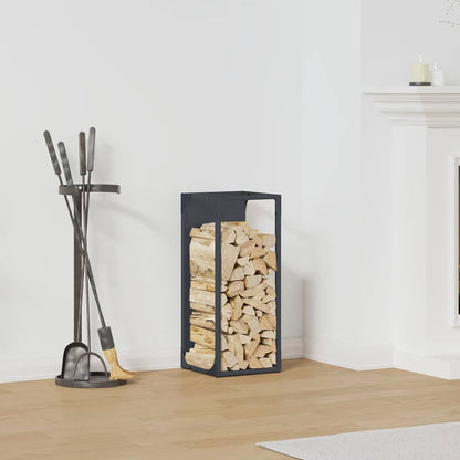 Rastrelliera per Legna da Ardere Antracite 25x25x60 cm - homemem39