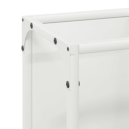 Rastrelliera per Legna da Ardere Bianca 25x25x80 cm - homemem39