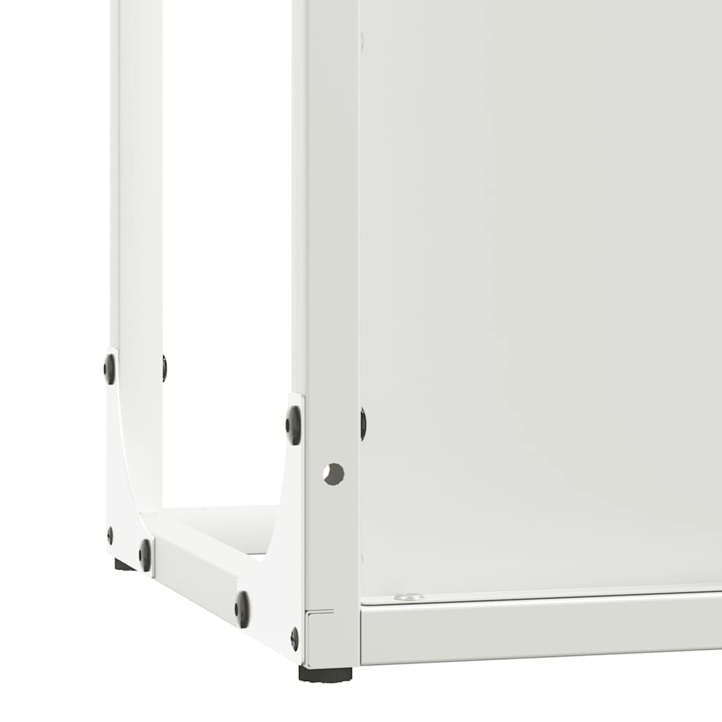 Rastrelliera per Legna da Ardere Bianca 25x25x80 cm - homemem39