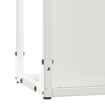 Rastrelliera per Legna da Ardere Bianca 25x25x80 cm - homemem39