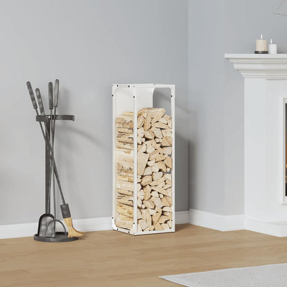 Rastrelliera per Legna da Ardere Bianca 25x25x80 cm - homemem39