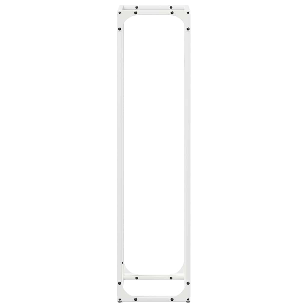 Rastrelliera per Legna da Ardere Bianca 25x25x100 cm - homemem39